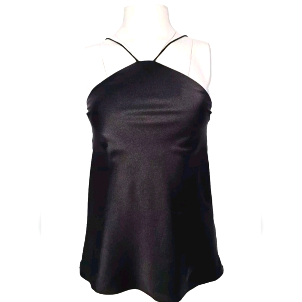 Christopher Esber Silk Top Black Asymmetrical Camisole 8 Medium NWT $405.00